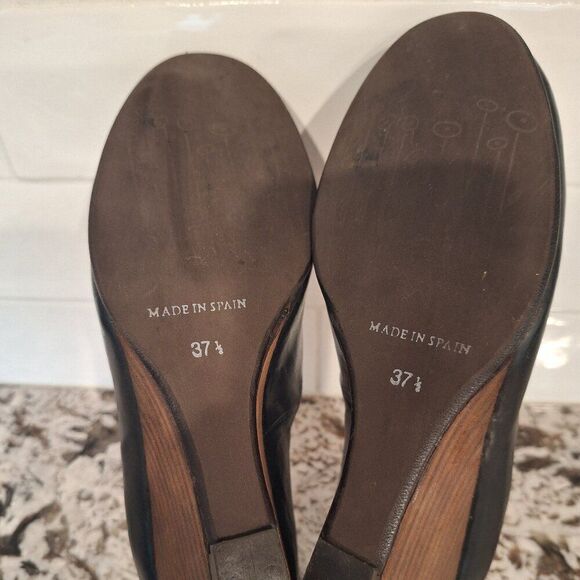 COCLICO Wedge‎ black leather Flats size 37.5 - Picture 11 of 11